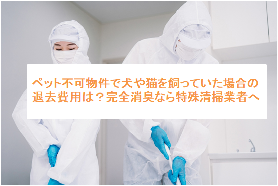 ペット不可物件で犬や猫を飼っていた場合の退去費用は？完全消臭なら特殊清掃業者へ